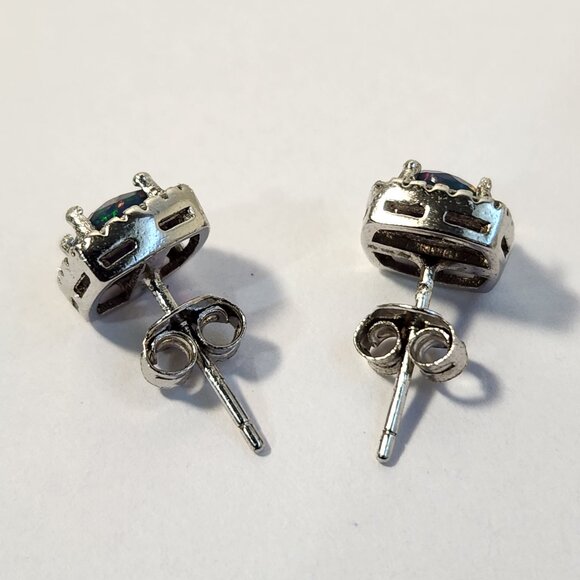 [SOLD/Update] REAL Australian Lightning Ridge Opal .90ctw 925 Stud Earrings - Picture 9 of 12